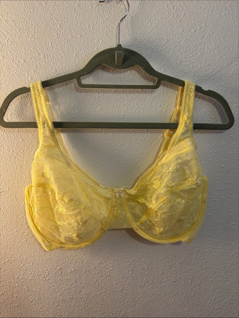 Savage X Fenty Yellow Floral Lace Underwire Bra